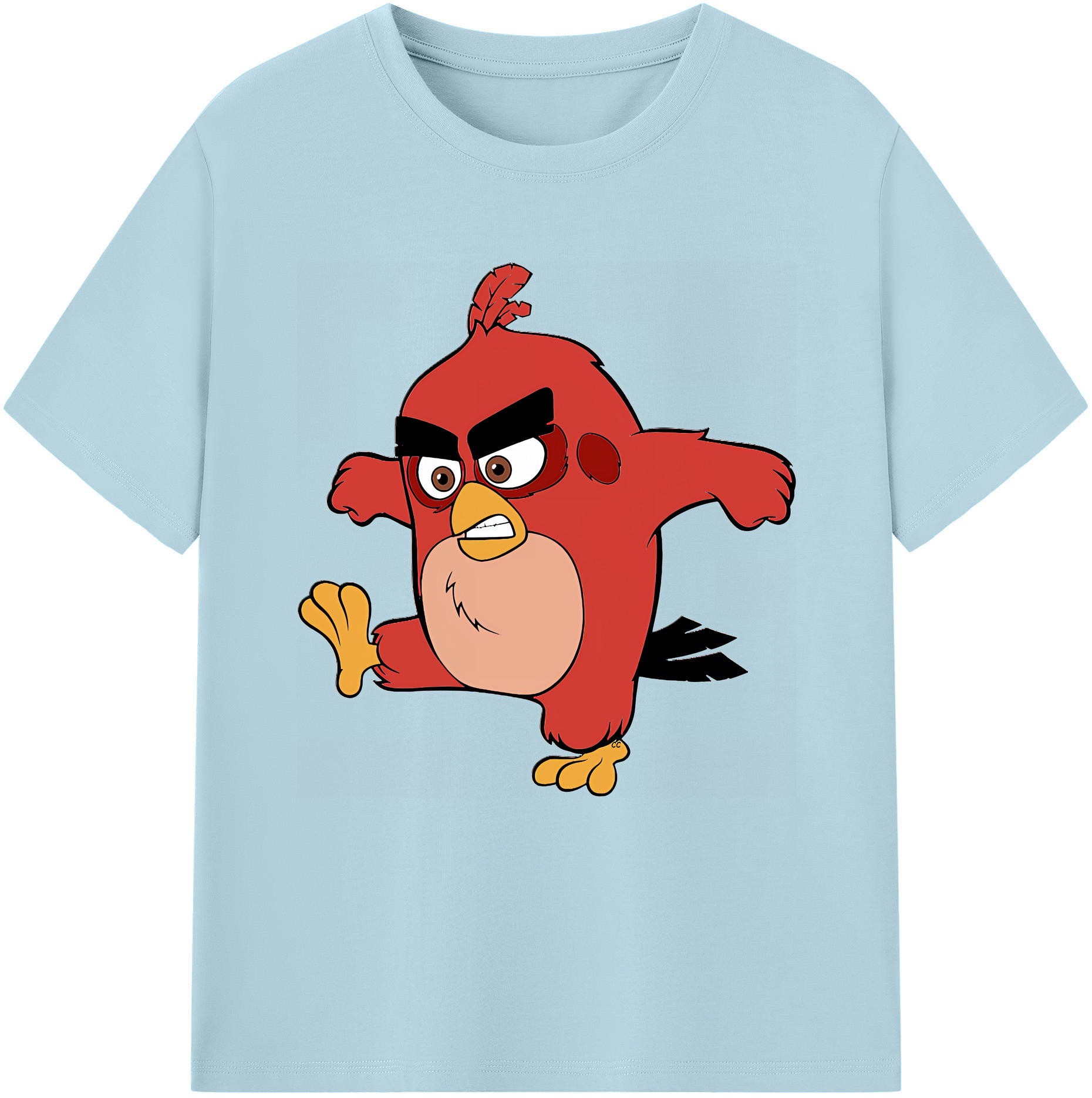 （画像用） Angry Birds アングリーバード 綿100％半袖Tシャツ（フロントプリント）